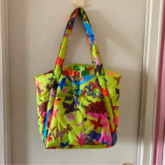 BAGGU Bags Baggu X Jessica Williams Green Floral Butterfly Print
